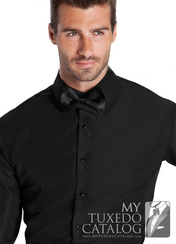 Black Fitted Vince Turn Down Collar Shirt - Style That Doesn't Compromise